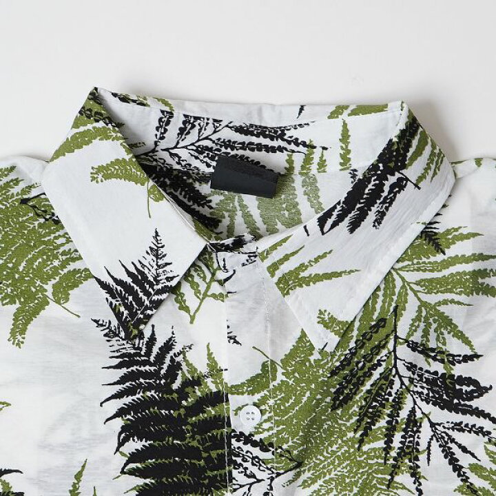 楽天市場 即納あり アロハシャツ 柄シャツ シャツ メンズ レディース 半袖 五分袖 リーフ柄 葉柄 植物柄 シダの葉 総柄 ダンス 衣装 ヒップホップ コスチューム 韓国ファッション ストリート系ファッション 大きいサイズ 個性的 ダンス衣装decorative