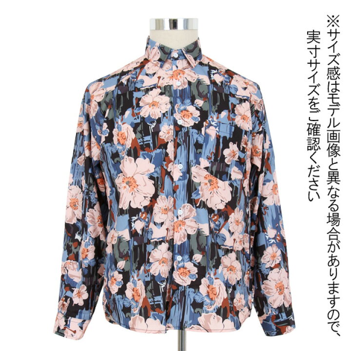 楽天市場】柄シャツ レトロ フラワー柄 長袖 和風 花柄 シャツ ダンス 