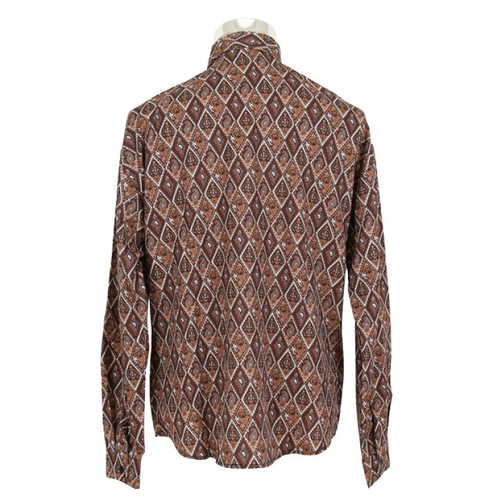 楽天市場】柄シャツ ダイヤ柄 ペイズリー柄 長袖シャツ レトロ  