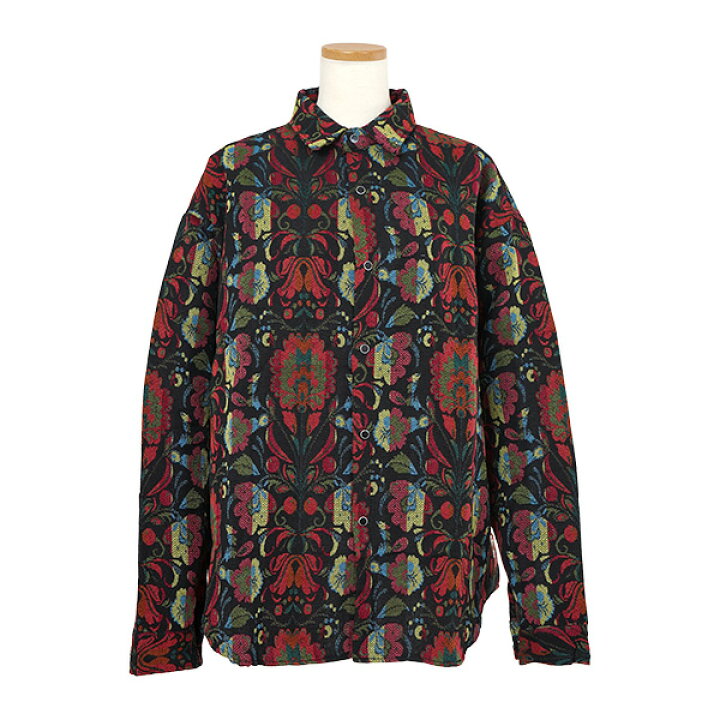 楽天市場】柄シャツ ジャカード 花柄 フラワー ゴブラン 植物柄 