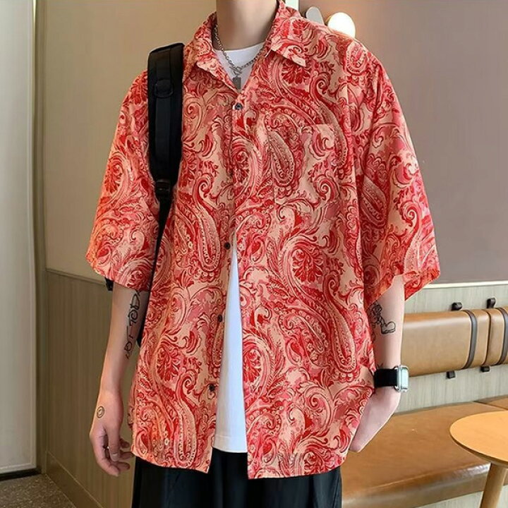 楽天市場】柄シャツ ペイズリー ペイズリー柄 オリエンタル 異国