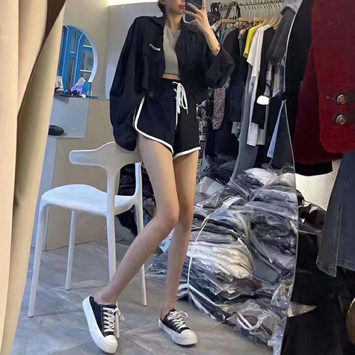 15周年記念イベントが レディース スポーツ ウェア ショーツ レース アップ ファッション コントラスト カラー ヒップ ハイウエスト ランニング Www Mheemhee Com