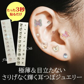 NISHIZARC 耳つぼシール 金属アレルギー対応 ステンレス製 耳つぼジュエリー 粒タイプ 美顔 美肌 健康グッズ コリほぐし フェイスポインター クマ 目元ケア リフトアップ フェイスライン 表情筋 代わり 銀粒 金粒
