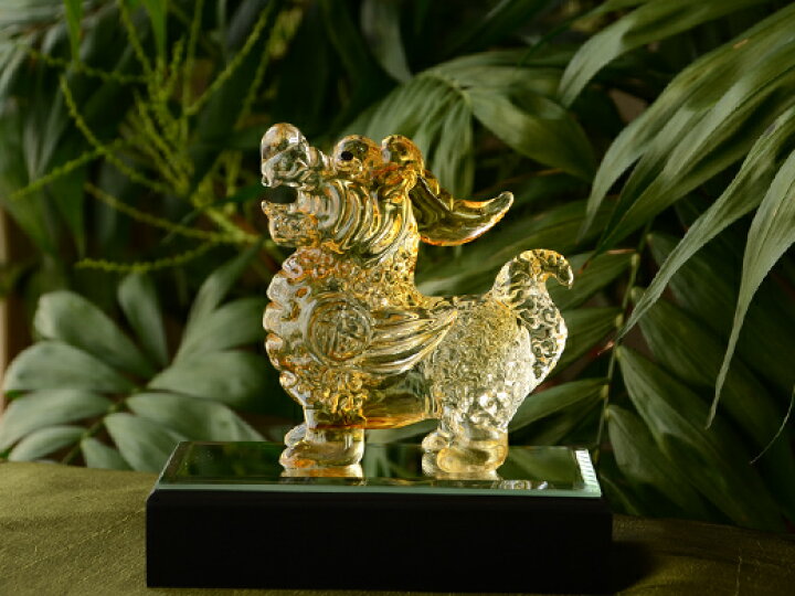 楽天市場】ガラスの貔貅（ひきゅう） 置物 アジアン 竜 風水 アジアン 