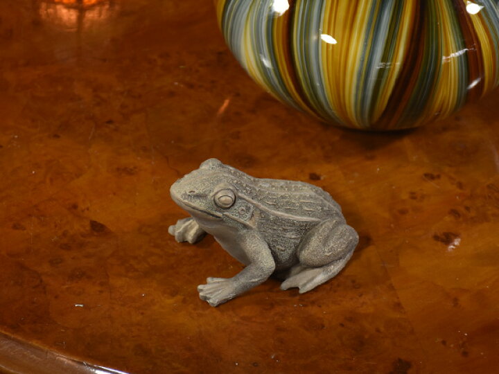 楽天市場】Frog グレイフロッグ リアルなカエルの置物 オブジェ 蛙  