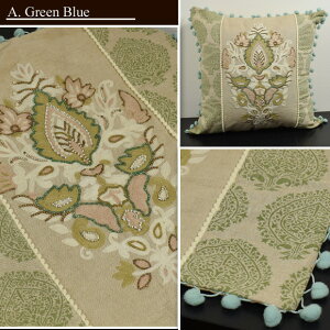 Nandi �i���f�B �t�����W�t�N�b�V�����J�o�[ 45×45 2�J���[ �s���[�P�[�X �N�b�V���� �p�^ ������� �k�� �t�����` �A���e�B�[�N �G�� �A���e�B�[�N�� �m�� �N���V�b�N �A�W�A�� �d�� �O���[�� 