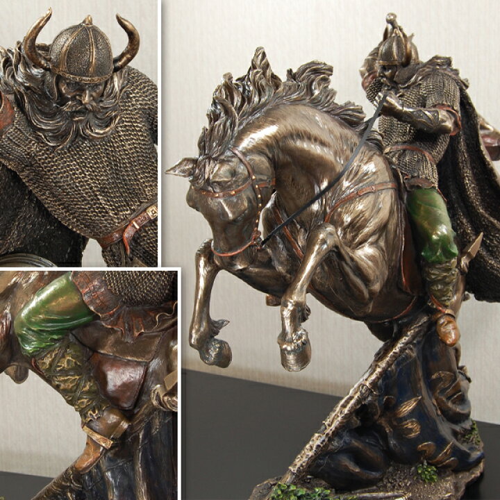 楽天市場】Viking 敵をなぎ倒して進むバイキング像 置物 飾り ブラウン 