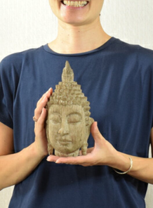 楽天市場】エンシェント・ブッダヘッド 南国の古代風の仏頭 置物 仏様 