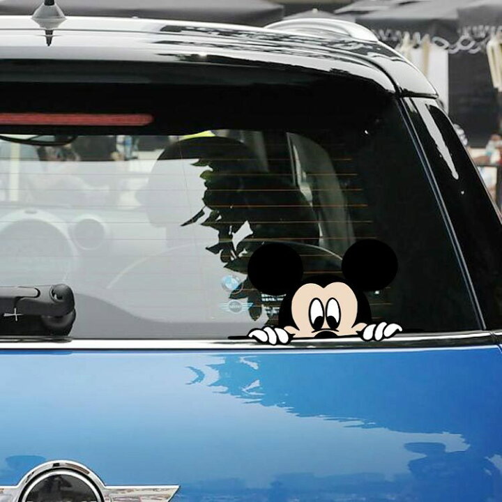 楽天市場 送料無料 Mickey Mouse ひょっこりミッキー ディズニー 自動車 バイク用ステッカー カーステッカー こどもが乗っています Baby In Car 14 7cm G30 Decoste