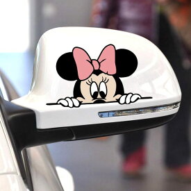 【送料無料】Mickey mouse　ひょっこりミニー ディズニー　自動車 バイク用ステッカー カーステッカー こどもが乗っています　baby in car　14*7cm G24