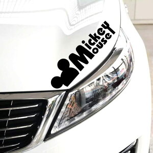 【送料無料】MickeyMouse ミッキーマウス 自動車 バイク用ステッカー カーステッカー 8*28cm(黒) G129