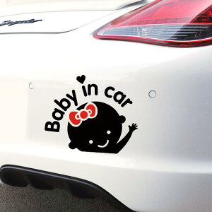 yzZ[teB[TCXebJ[@LbYCJ[ ǂĂ܂@Ԃ񂪏Ă܂@Baby in car  oCNpXebJ[ J[XebJ[ ˃^Cv 17*14cm S4