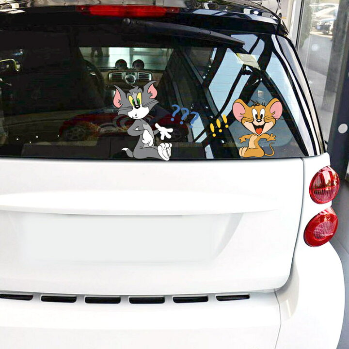楽天市場 送料無料 びっくりトムとジェリー Tom And Jerry 自動車 バイク用ステッカー カーステッカー 30 14cm G275 Decoste