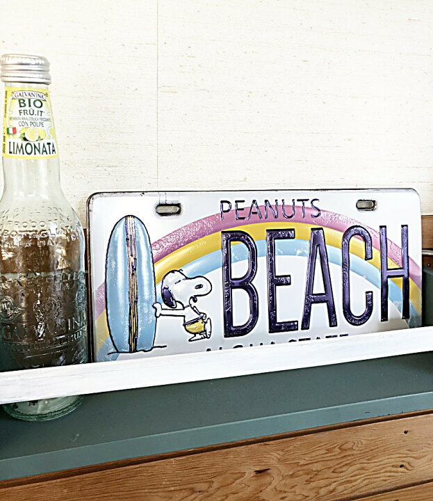 楽天市場 送料無料 スヌーピー マリンビーチ ピーナッツ Peanuts Snoopy Peanuts Beach Aloha State 貼って剥がせる ぷっくり立体 ナンバープレート ウォールステッカー Pvc 壁紙 W385 H170 D5mm Pwd17 Decoste