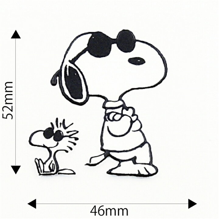 楽天市場 送料無料 スヌーピーとウッドストック ピーナッツ Peanuts Snoopy Friends アルファベットステッカー ジョークール Joe Cool 耐熱耐水ステッカー 耐熱100 Pvc H110 W70mm Pks148 Decoste