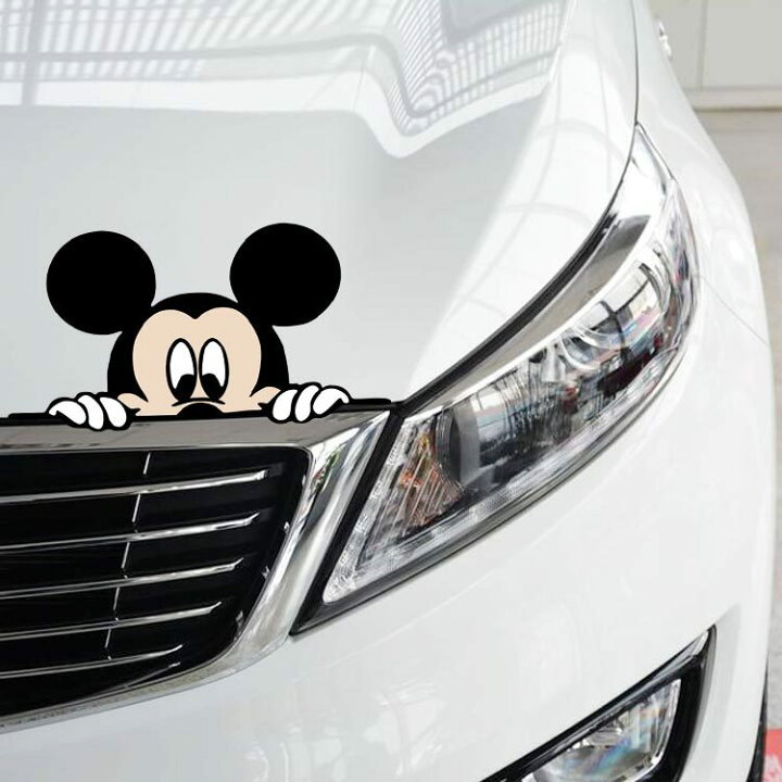 楽天市場】【送料無料】Mickey mouse ひょっこりミッキー 自動車 バイク用ステッカー カーステッカー こどもが乗っています baby in car【大きいサイズ】26.5*14cm G281 :