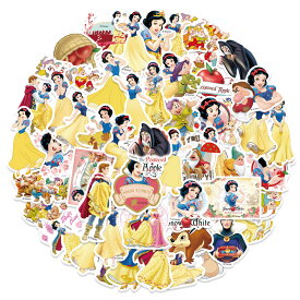 【送料無料】ディズニープリンセス ステッカー 白雪姫と七人のこびと Snow White and the Seven Dwarfs ファーストプリンセス ウォルト・ディズニー ウォールスッテッカー 壁紙シール wallsticker disney 3～6cm*50枚セット JP3