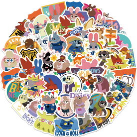 【送料無料】ディズニー ズートピア Zootopia Disney ウォルト・ディズニー ウォールスッテッカー 壁紙シール wallsticker disney 3～6cm*約50枚セット JZ1
