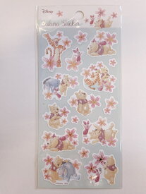 【送料無料】DISNEY ディズニー　シール　ぷーさん　さくら　入学　入園　卒業シーズン　ウィニー・ザ・プー　ピグレット　ティガー　イーヨー 紙 H200＊W90mm BCD60