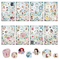 【送料無料】ディズニープリンセス フラワー ステッカー ベル ラプンツェル 白雪姫 シンデレラ オーロラ…