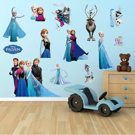 【送料無料】Disney プリンセス アナと雪の女王 エルサ アナ オラフ クリストフ ハンス王子 スヴェン スノーギース Frozen ウォルト・ディズニー ウォールステッカー 50*70cm #G395