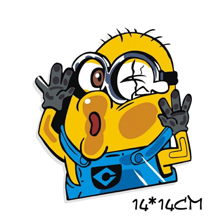 楽天市場 送料無料 Minionsミニオン 自動車 バイク用ステッカー カーステッカー トムtom 衝突ミニオン こどもが乗っています Baby In Car 14 14cm K13 Decoste