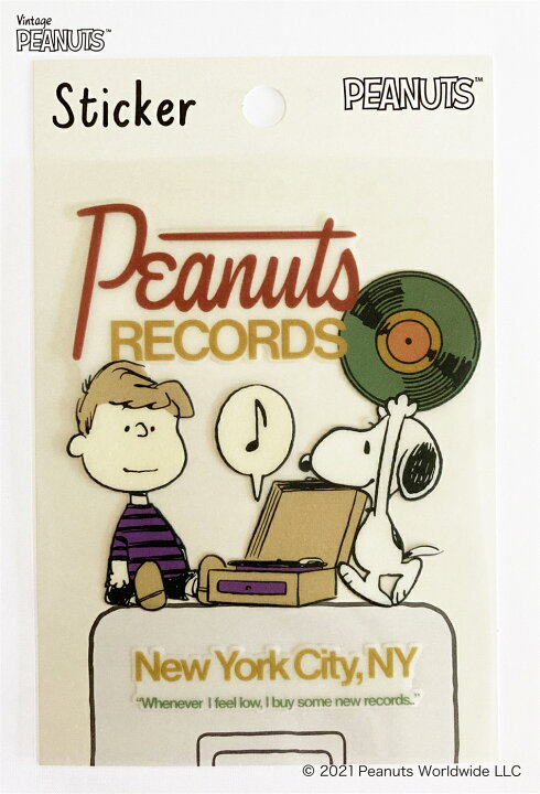 楽天市場 送料無料 スヌーピー ウッドストック ピーナッツ Peanuts Snoopy Friends スイッチ ステッカー レコード Pvc H138 W93mm Pks265 Decoste