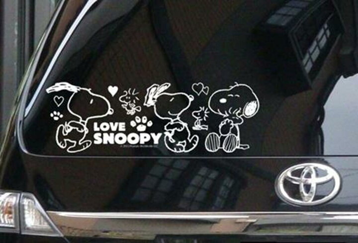 楽天市場 送料無料 Snopy スヌーピー Peanuts ピーナッツ 特殊製法転写ステッカー Logo Snoopy 自動車 バイク用ステッカー カーステッカー ウォールステッカー 大きいサイズ H465 W157 D3mm カラーホワイト 日本製 Sns 28 Decoste