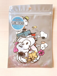 【送料無料】スヌーピー SNOOPY ピーナッツ PEANUTS スヌーピー ブラザー 貼って剥がせる BIGフレークステッカー H185*W130mm 9柄各1枚入り合計9枚入り PWD51