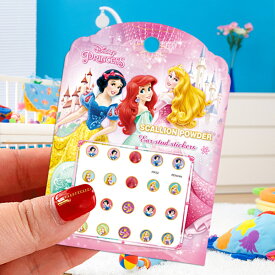 【送料無料】Disney Princess プリンセス　白雪姫　アリエル　ベル　シンデレラ　ジャスミン　オーロラ姫　ラプンツェル　ウォルト・ディズニー ピアスシール　約10*8cm　20枚セット　全5種類からランダムで1種類　PS1