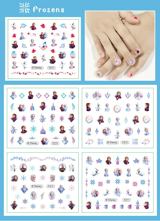 送料無料 アナと雪の女王 プリンセス Frozen ウォルト Disney ネイルステッカー