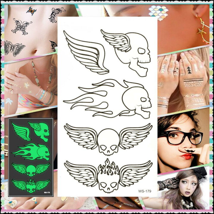 タトゥーシール タトゥー 入れ墨シール 刺青シール Tattoo 羽 翼 21新商品