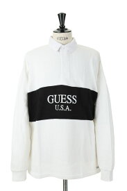 【50%OFF】2Tone Rugby Shirt-OFF WHITE (GRSS19-003) Guess Green Label -Women-(ゲス・グリーン・レーベル)