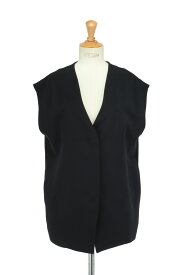 [17時までで最短翌日発送]Collarless Twill Vest-BLACK(12110105) Todayful(トゥデイフル)