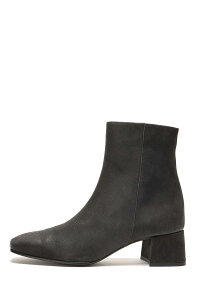 yP5{zSQUARE TOE SHORT BOOTS -SHRINK BLACK(57) Maison Eureka(]GEJ)