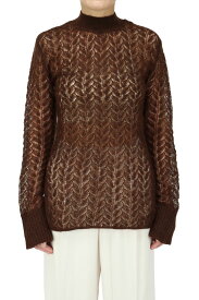 【40%OFF】TODAYFUL トゥデイフル Sheer Lace Knit -BROWN (12120533)
