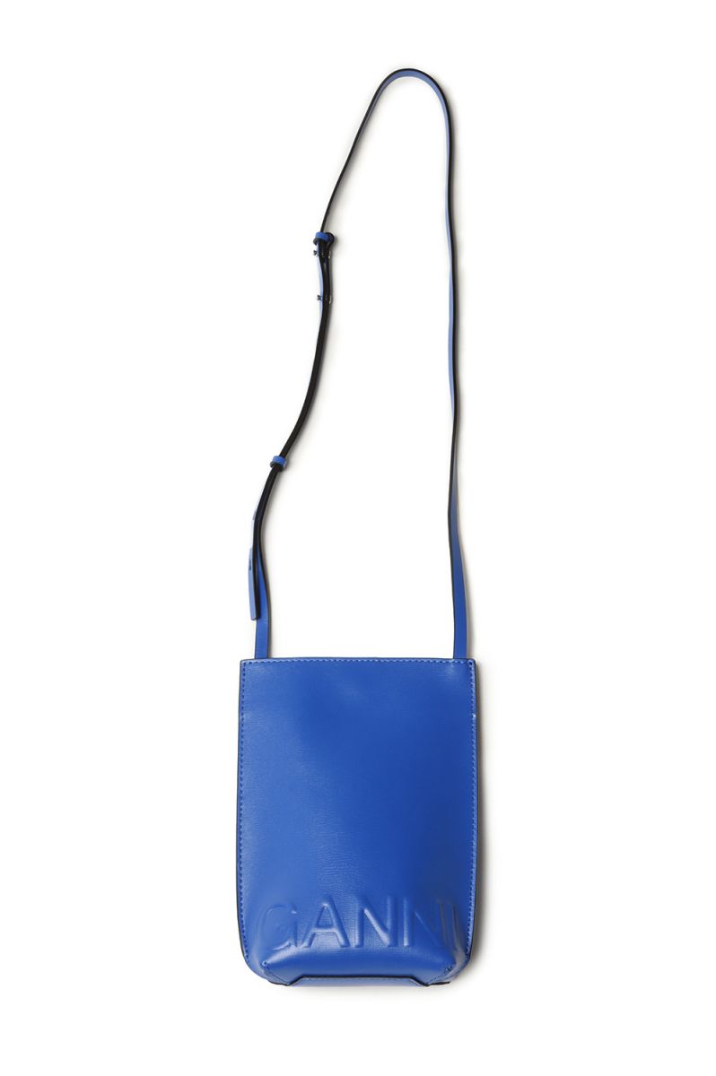 【正規取扱店 / 3,980円以上は送料無料】 Recycled Leather Crossbody Mini Bag -Blue (A4190) GANNI(ガニー)