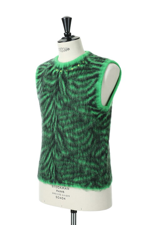 楽天市場】【30%OFF】ZEBRA JACQUARD BRUSHED NO SLEEVE TOPS-GREEN  