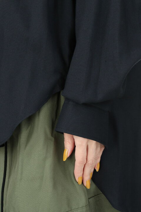 楽天市場】【35%OFF】OPEN COLLAR WOOL BLEND SHIRT -Black (22AW-4H 