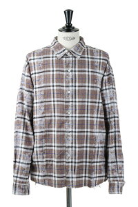 yP5{zSwitching Bleach Check Shirts -BROWN (LES188) LEGENDA(WF_)