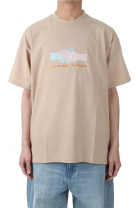 S/S TEE #1 COTTON JERSEY -SAND(F401005) [BP] First Down -Men-(�t�@�[�X�g�E�_�E��)First Down