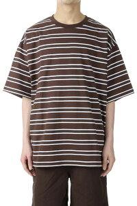�yP5�{�zBAGGY TEE S/S COTTON BORDER JERSEY -BROWN(F401002) [BP] First Down -Men-(�t�@�[�X�g�E�_�E��)First Down