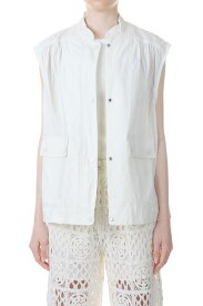 TODAYFUL トゥデイフル Flappocket Cotton Vest -WHITE (12310105)