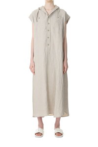 Powder Snow Linen Hoodie Dress-BEIGE�i19RFADRE-04C�j Bluebird Boulevard(�u���[�o�[�h�u���o�[�h)