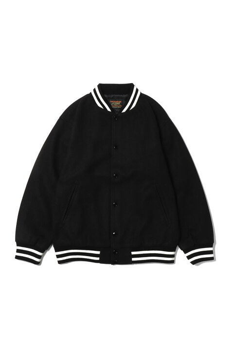 楽天市場】【P10倍】Light Varsity Jacket - Black x Black (SK23101 