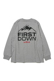 【30%OFF】L/S TEE #1 COTTON JERSEY -HEATHER GRAY(F572034) [BP] First Down -Men-(ファースト・ダウン)First Down ファーストダウン メンズ