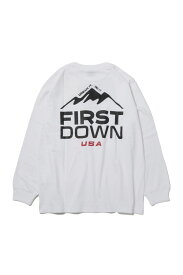 【30%OFF】L/S TEE #1 COTTON JERSEY -WHITE(F572034) [BP] First Down -Men-(ファースト・ダウン)First Down ファーストダウン メンズ