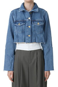 yP5{zOne size 3 38 Heavy Denim Cropped Trucker Jacket-Light Blue Stone(J1287) GANNI(Kj[)
