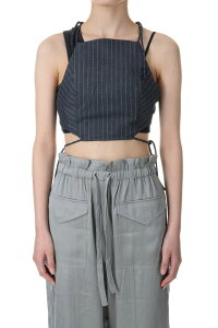 Stretch Stripe String Top-GRAY PINSTRIPE(F8672) GANNI(�K�j�[)
