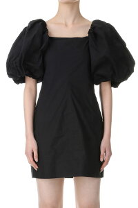 Cotton Poplin Twisted Sleeve Mini Dress-BLACK(F8827) GANNI(�K�j�[)